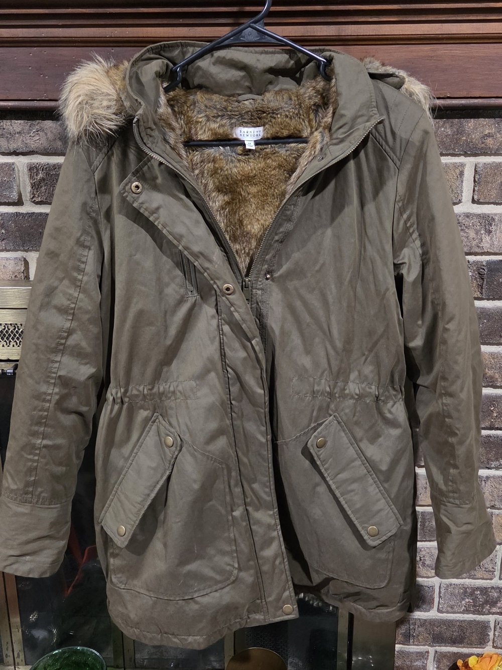 Barneys New York mid-weight utility parka jacket